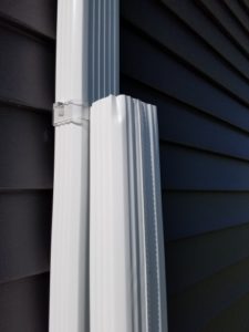 Hinged Downspout in Up Position