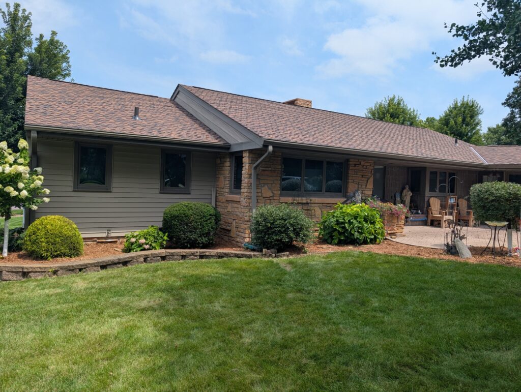 Brown Leafree guards installed on home near Albert Lea
