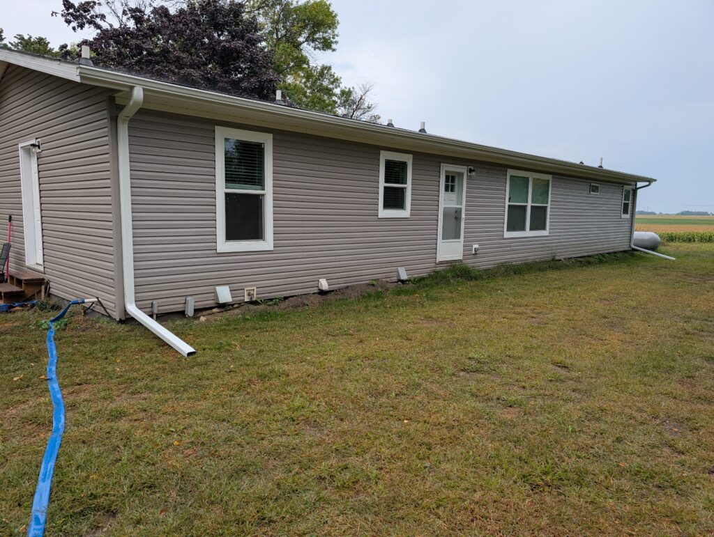 Newly Installed Gutter System right outside of Saint Peter, MN